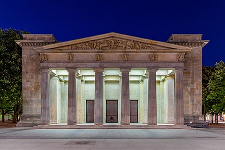 Neue Wache (New Guardhouse) in Berlin-Mitte at night.