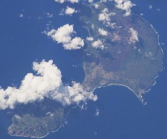 2. Pagan, Commonwealth of the Northern Mariana Islands (USA). Earth Sciences and Image Analysis, NASA-Johnson Space Center. 8 December 2003. "Astronaut Photography of Earth - Quick View." <http://eol.jsc.nasa.gov/scripts/sseop/QuickView.pl?directory=ESC&ID=ISS006-E-42417>; National Aeronautics and Space Administration (NASA, http://www.nasa.gov), Government of the United States of America (USA).