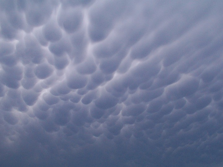 Mammatus or Mamma Clouds, July 4, 2001, State of Indiana, USA. Photo Credit: John Taylor, Northern Indiana NWSFO and National Weather Service Forecast Office North Indiana; National Oceanic and Atmospheric Administration Photo Library (http://www.photolib.noaa.gov, noaa6326), NOAA's Online World Collection, NOAA Central Library, National Oceanic and Atmospheric Administration (NOAA, http://www.noaa.gov), United States Department of Commerce (http://www.commerce.gov), Government of the United States of America (USA).
