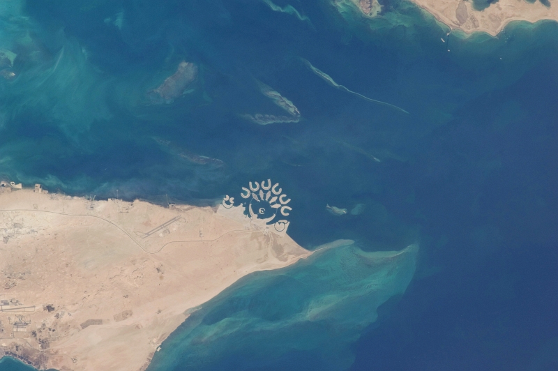 18. Durrat Al Bahrain, Mamlakat al Bahrayn - Kingdom of Bahrain, April 1, 2010 at 12:07:22 GMT, As Seen From the International Space Station (Expedition Twenty-Three). Photo Credit: NASA; ISS023-E-17545, International Space Station (Expedition 23); Image Science and Analysis Laboratory, NASA-Johnson Space Center. 'Astronaut Photography of Earth - Display Record.' <http://eol.jsc.nasa.gov/scripts/sseop/photo.pl?mission=ISS023&roll=E&frame=17545>; National Aeronautics and Space Administration (NASA, http://www.nasa.gov), Government of the United States of America (USA).