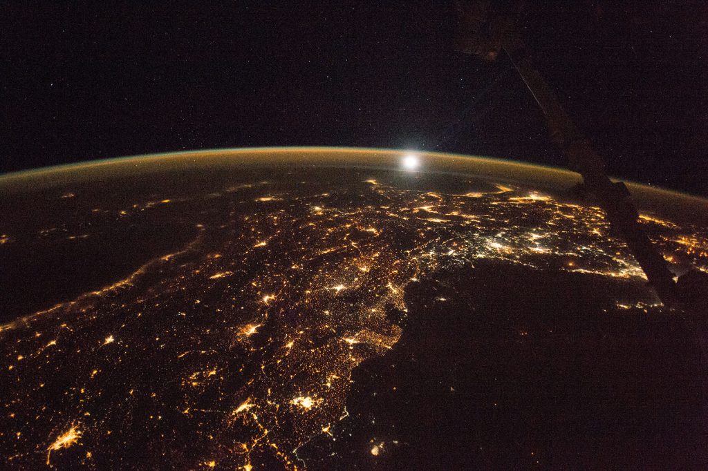Photoset 1, Photograph 12. November 12, 2017 at 21:37:36 GMT, ISS053-E-218030, As Seen From the International Space Station (Expedition 53), Latitude: 35.0, Longitude: 33.8, Altitude: 215 Nautical Miles, Sun Azimuth: 7 degrees, Sun Elevation Angle: -74 degrees. Photo Credit: NASA; ISS053-E-218030, International Space Station (Expedition 53); Image courtesy of the Earth Science and Remote Sensing Unit, NASA Johnson Space Center, https://eol.jsc.nasa.gov. National Aeronautics and Space Administration (NASA, http://www.nasa.gov), Government of the United States of America (USA).