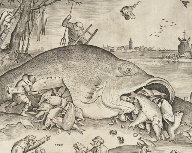 Bruegel the Elder  ’s *Big Fish Eat Little Fish* (1556)