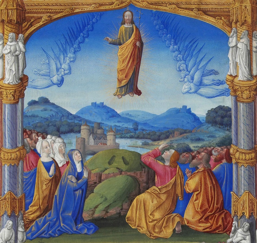 Très Riches Heures du duc de Berry Ascension)
caption={Detail from "The Ascension" (folio 184r) from the *Très Riches Heures du duc de Berry*, ca. 1412 — <a href=_https_/commons.wikimedia.org/wiki/File_Folio_184r_-_The_Ascension.jpg__Source_/a__.html class=