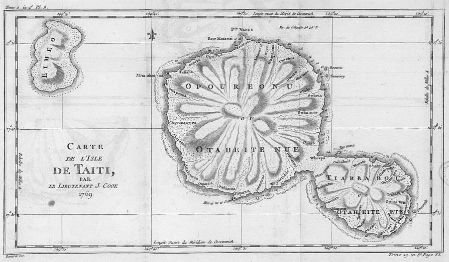 cook map of tahiti