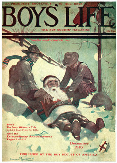 File:1913-12-Boys-Life-Norman-Rockwell-cover-Santa-and-Scouts-in-Snow-400.jpg