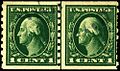 George Washington 1¢, 1908 series coil stamp