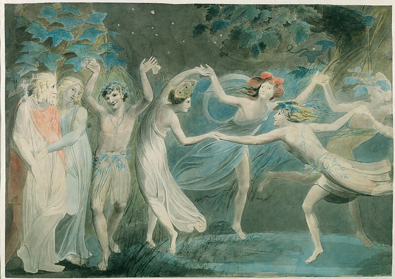 File:Oberon, Titania and Puck with Fairies Dancing. William Blake. c.1786.jpg