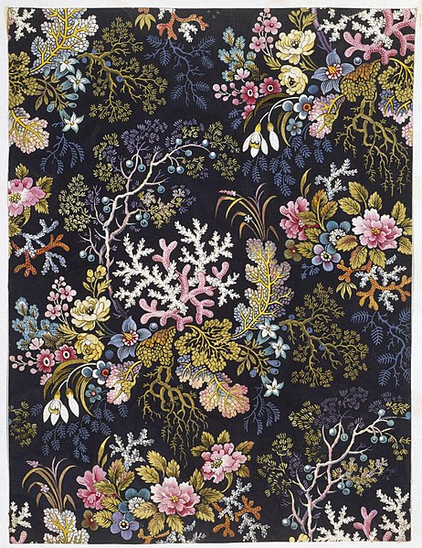 File:Design for a printed cotton by William Kilburn, seaweed pattern.jpg