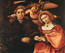 Messer Marsilio and his Wife by Lorenzo Lotto