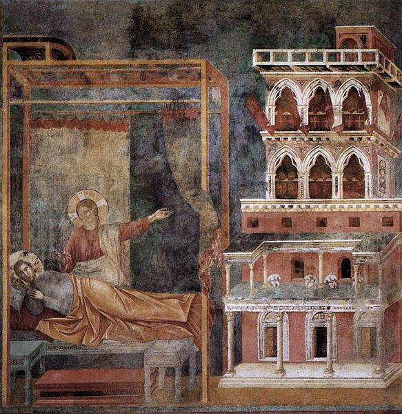 File:Giotto di Bondone - Legend of St Francis - 3. Dream of the Palace - WGA09120.jpg