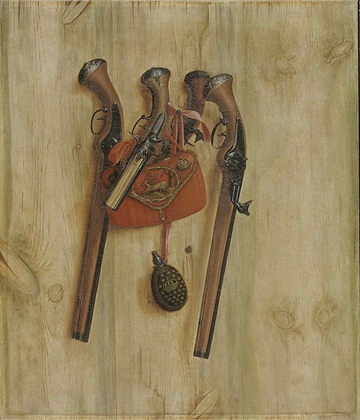 File:Cornelius Norbertus Gijsbrechts (1657-1683), Trompe l'oeil med pistoler, 1672 Kms3062.jpg