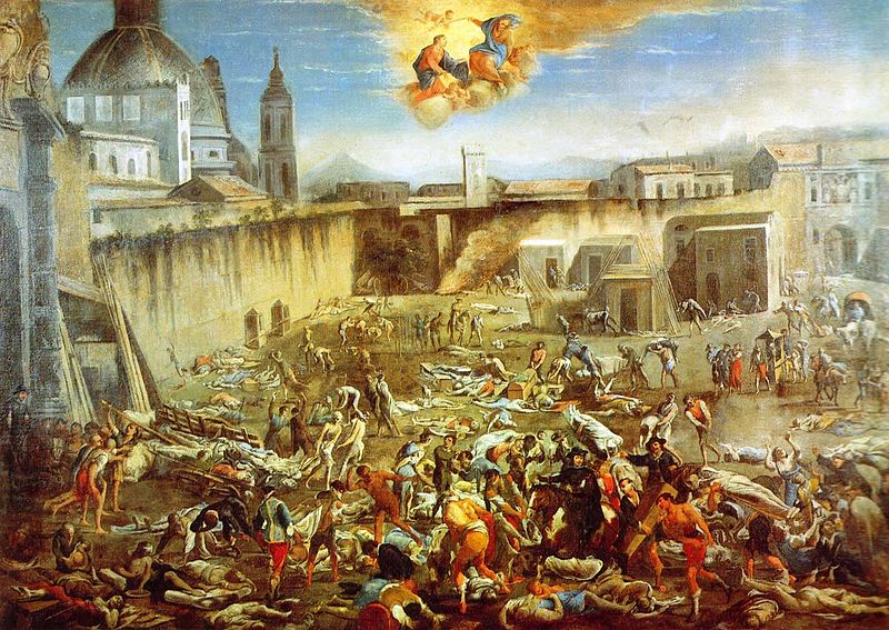 File:Piazza Mercatello durante la peste del 1656 - Spadaro.jpg