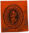 1857, Price's City Express - Post 2c, #119L1 (black on red)