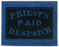 1851, Priest's Despatch, Paid (2¢) #121L5 (black on blue) prob. forgery