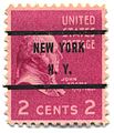 George Washington 2¢, 1938, precancelled