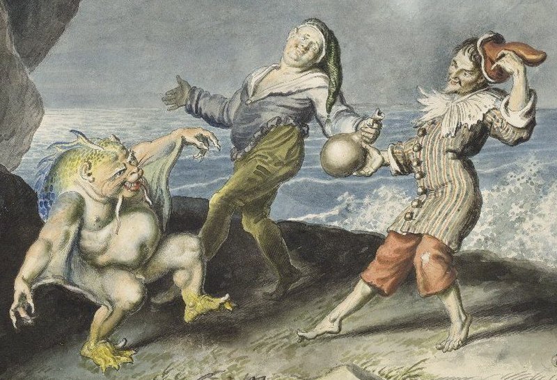 File:Stephano, Trinculo and Caliban dancing from The Tempest by Johann Heinrich Ramberg.jpg