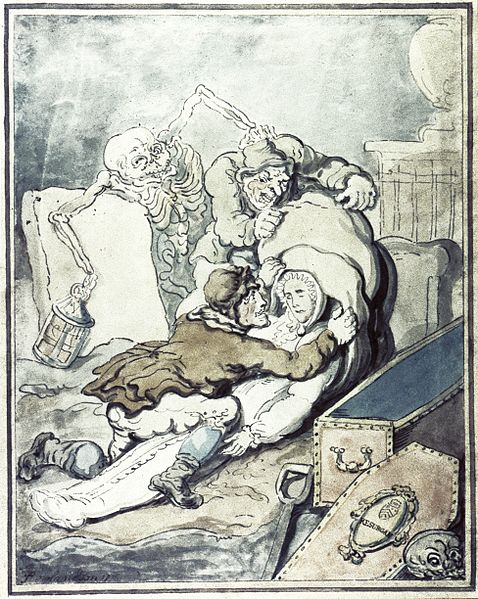 File:Two men placing the shrouded corpse which they have just Wellcome L0014659.jpg