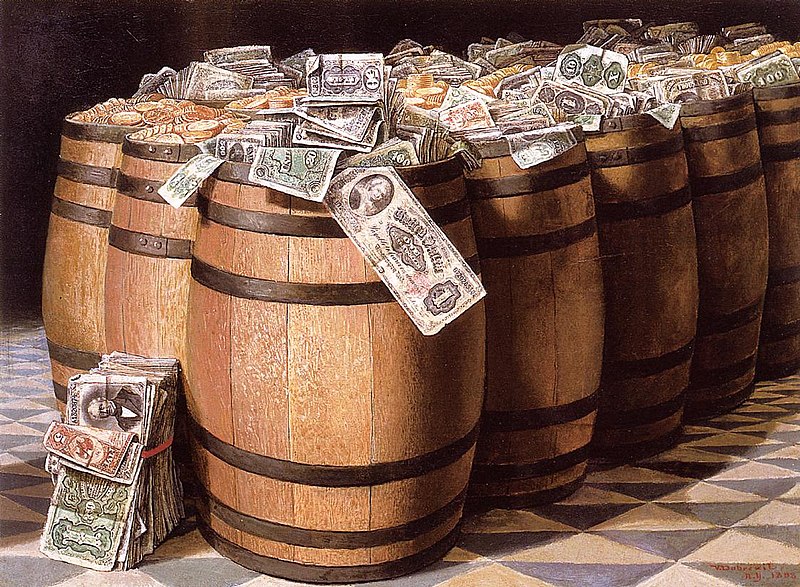 File:Victor Dubreuil - 'Money to Burn', oil on canvas, 1893.jpg