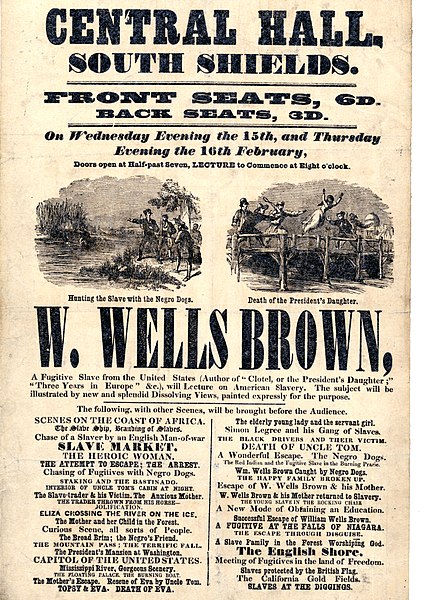 File:William Wells Brown lecture poster.jpg