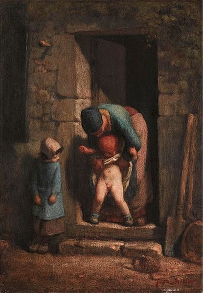 File:'La Précaution maternelle' by Jean-François Millet, c 1855-1857.jpg