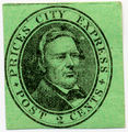 1858, Price's City Express - Post 2c, #119L3 (black on green)