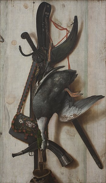 File:Cornelius Norbertus Gijsbrechts - Trompe l'Oeil with Dead Duck and Hunting Implements - KMS3012 - Statens Museum for Kunst.jpg