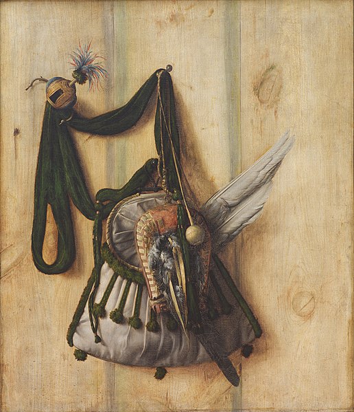 File:Cornelius Norbertus Gijsbrechts - Trompe l'Oeil with Falconer's Bag and other Equipment for Falconry - KMSst460 - Statens Museum for Kunst.jpg